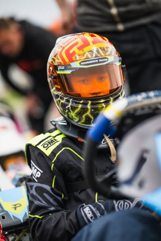 Peter Webster in his kart